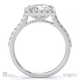 floating lab grown diamond encrusted princess halo setting engagement ring white gold with 18k white gold metal and princess shape diamond