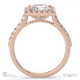 unique princess cut lab grown diamond halo engagement ring rose gold with 9k rose gold metal and princess shape diamond