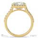 princess halo natural diamond engagement ring yellow gold with 18k yellow gold metal and princess shape diamond