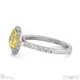yellow lab grown diamond round halo engagement ring white gold with 9k white gold metal and round shape diamond
