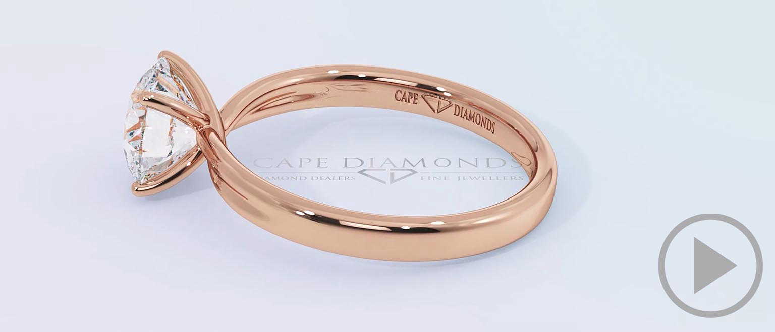 Twisted Cross Four Claw Natural Diamond Engagement Ring Rose Gold Split Setting top video