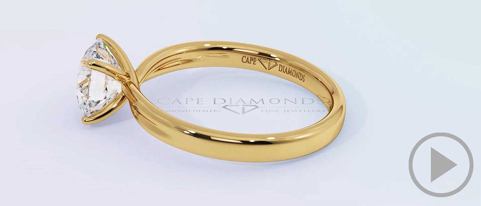 Twisted Cross Four Claw Natural Diamond Engagement Ring Yellow Gold Split Setting top video