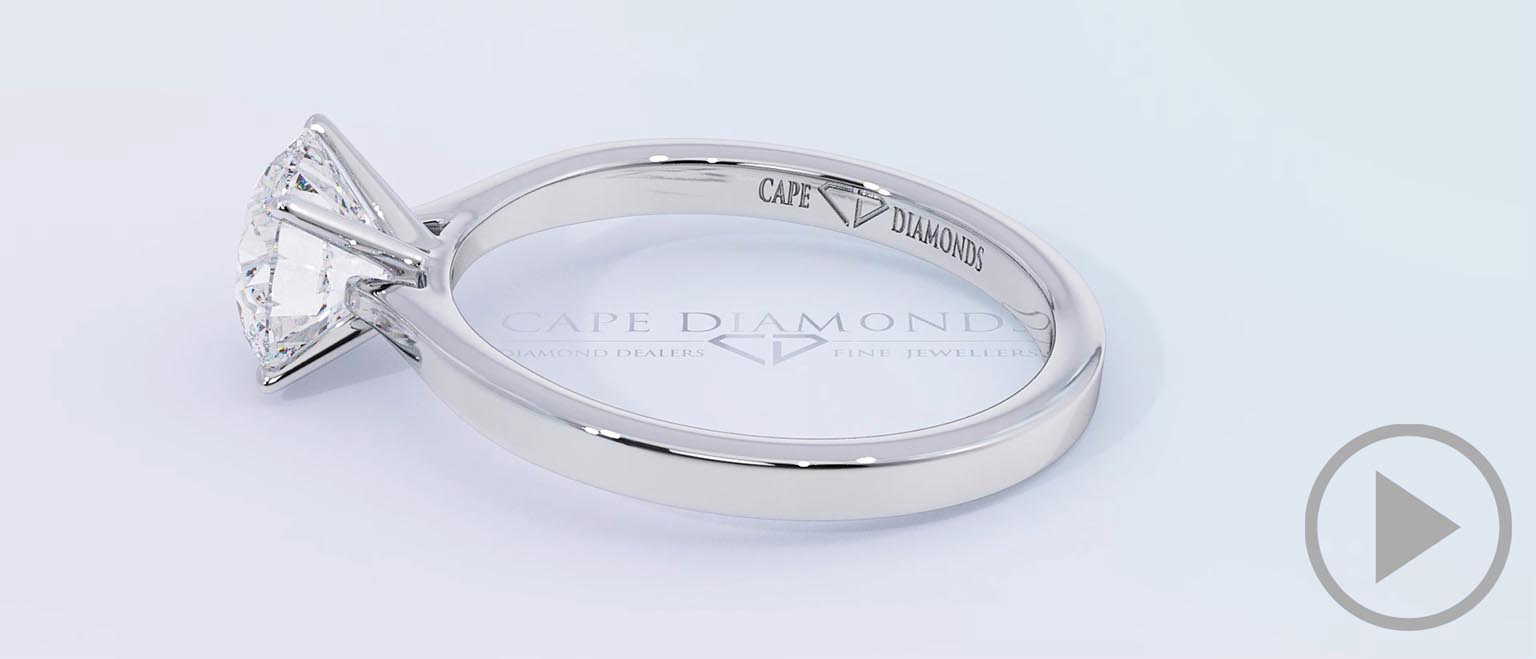 4 Claw Lab Grown Diamond Engagement Ring Platinum top video