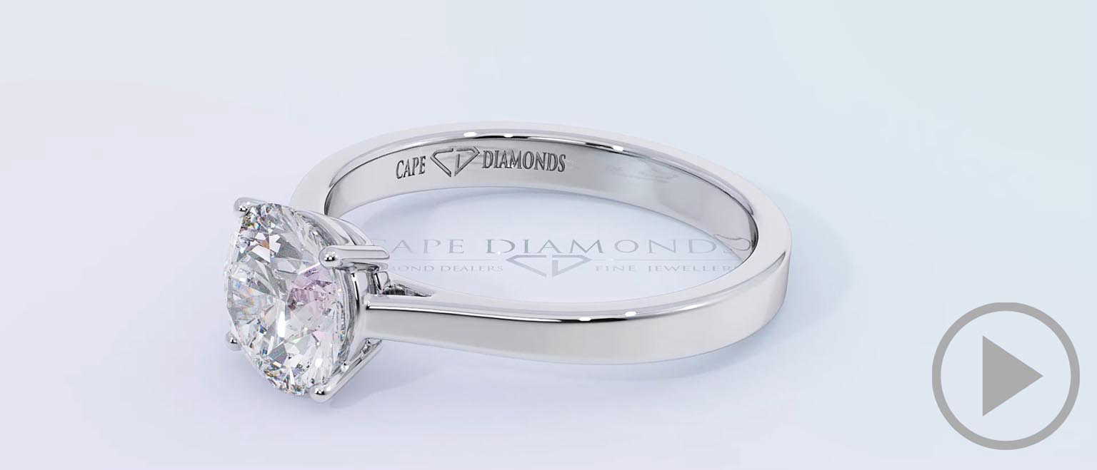 4 Claw Solitaire Natural Diamond Engagement Ring Platinum top video