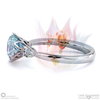 blushing bride fynbos paraiba or blue tourmaline round trillogy engagement ring white gold with 18k white gold metal and round shape diamond