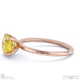 yellow lab grown diamond round solitaire claw engagement ring rose gold with 18k rose gold metal and round shape diamond