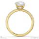 round-cut lab grown diamond with side stones engagement ring yellow gold with 9k yellow gold metal and round shape diamond