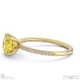 yellow lab grown diamond round side stone claw engagement ring yellow gold with 9k yellow gold metal and round shape diamond