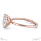 oval-cut solitaire lab grown diamond ring rose gold with 4 cat claws with 9k rose gold metal and oval shape diamond