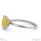yellow natural diamond oval solitaire claw engagement ring white gold with 9k white gold metal and oval shape diamond