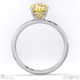 yellow natural diamond oval solitaire claw engagement ring white gold with 9k white gold metal and oval shape diamond