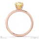 yellow lab grown diamond oval solitaire claw engagement ring rose gold with 18k rose gold metal and oval shape diamond