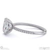 oval natural diamond four cat claws side stones white gold with 9k white gold metal and oval shape diamond