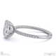 oval-cut natural diamond with side stones engagement ring white gold with 9k white gold metal and oval shape diamond