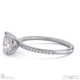 cushion natural diamond four cat claws side stones white gold with 9k white gold metal and cushion shape diamond