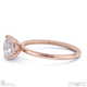 cushion-shaped solitaire lab grown diamond ring rose gold with 9k rose gold metal and cushion shape diamond