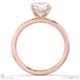 cushion-shaped solitaire lab grown diamond ring rose gold with 9k rose gold metal and cushion shape diamond