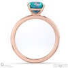 alexandrite cushion solitaire claw engagement ring rose gold with 9k rose gold metal and cushion shape diamond