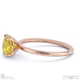 yellow natural diamond cushion solitaire claw engagement ring rose gold with 9k rose gold metal and cushion shape diamond