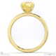 yellow lab grown diamond cushion solitaire claw engagement ring yellow gold with 9k yellow gold metal and cushion shape diamond