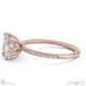 princess-cut lab grown diamond with side stones engagement ring rose gold with 18k rose gold metal and princess shape diamond