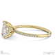 princess-cut lab grown diamond with side stones engagement ring yellow gold with 9k yellow gold metal and princess shape diamond