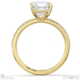princess-cut lab grown diamond with side stones engagement ring yellow gold with 9k yellow gold metal and princess shape diamond