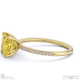 yellow lab grown diamond princess side stone claw engagement ring yellow gold with 9k yellow gold metal and princess shape diamond