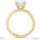 princess-cut solitaire lab grown diamond ring yellow gold with 9k yellow gold metal and princess shape diamond