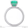 tourmaline princess solitaire claw engagement ring white gold with 18k white gold metal and princess shape diamond