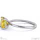 yellow natural diamond princess solitaire claw engagement ring white gold with 18k white gold metal and princess shape diamond