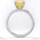 yellow natural diamond princess solitaire claw engagement ring white gold with 18k white gold metal and princess shape diamond