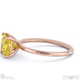 yellow lab grown diamond princess solitaire claw engagement ring rose gold with 18k rose gold metal and princess shape diamond