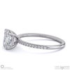 Radiant-Cut Natural Diamond With Side Stones Engagement Ring White Gold