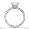 Radiant-Cut Natural Diamond With Side Stones Engagement Ring White Gold