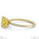 yellow lab grown diamond asscher side stone claw engagement ring yellow gold with 9k yellow gold metal and asscher shape diamond