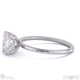 asscher lab grown diamond solitaire ring white gold with cat claw setting with 9k white gold metal and asscher shape diamond