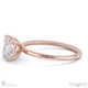 asscher solitaire lab grown diamond ring rose gold with 9k rose gold metal and asscher shape diamond