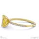 yellow lab grown diamond emerald side stone claw engagement ring yellow gold with 9k yellow gold metal and emerald shape diamond