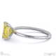 yellow lab grown diamond emerald solitaire claw engagement ring white gold with 9k white gold metal and emerald shape diamond