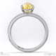 yellow natural diamond pear side stone claw engagement ring white gold with 9k white gold metal and pear shape diamond