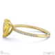 yellow lab grown diamond pear side stone claw engagement ring yellow gold with 9k yellow gold metal and pear shape diamond