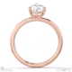 pear solitaire lab grown diamond ring rose gold with 9k rose gold metal and pear shape diamond