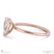 pear solitaire lab grown diamond ring rose gold with 9k rose gold metal and pear shape diamond