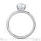 pear solitaire lab grown diamond ring white gold with cat claw setting with 9k white gold metal and pear shape diamond