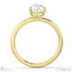 pear natural diamond solitaire ring yellow gold with cat claw setting with 9k yellow gold metal and pear shape diamond