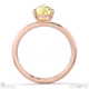 yellow lab grown diamond pear solitaire claw engagement ring rose gold with 9k rose gold metal and pear shape diamond