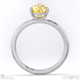 yellow lab grown diamond pear solitaire claw engagement ring white gold with 18k white gold metal and pear shape diamond