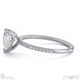 heart-cut lab grown diamond with side stones engagement ring white gold with 18k white gold metal and heart shape diamond