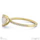 heart-cut natural diamond with side stones engagement ring yellow gold with 18k yellow gold metal and heart shape diamond